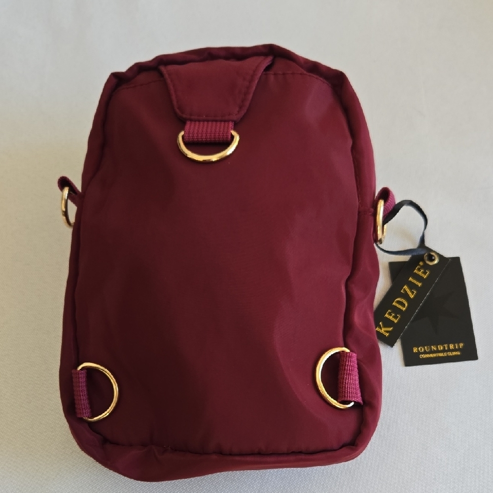 Kedzie Burgundy Roundtrip Convertible Crossbody Bag - Picture 6 of 12